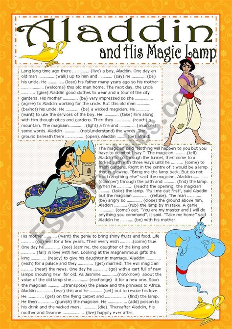 aladdin story in short PDF