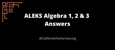 aleks algebra 2 answers Kindle Editon