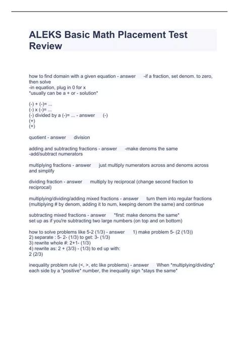 aleks math placement test uiuc Kindle Editon