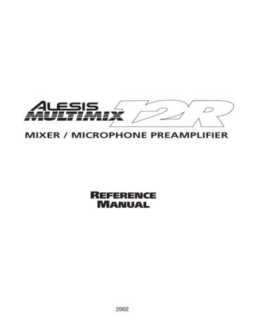 alesis multimix 12r user manual PDF