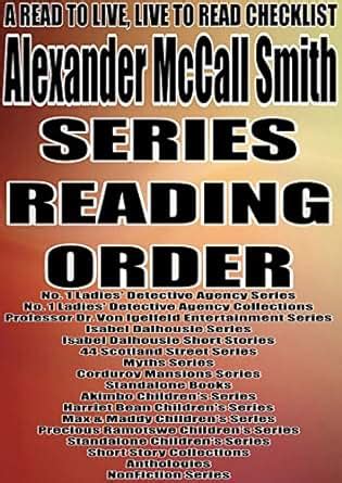 alexander mccall smith series reading order a read to live live to read checklist Reader