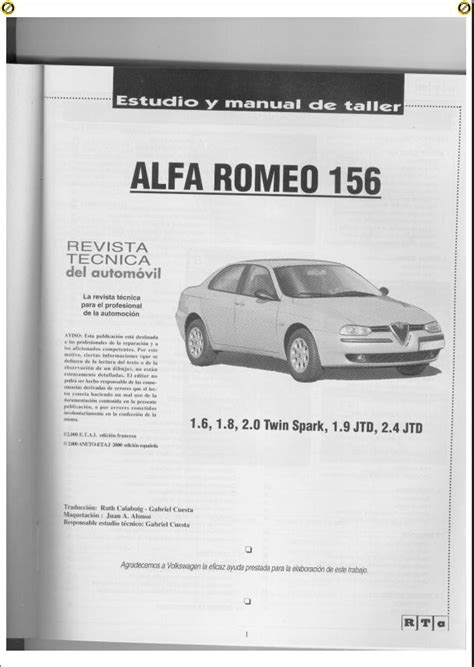 alfa 156 owners manual pdf PDF