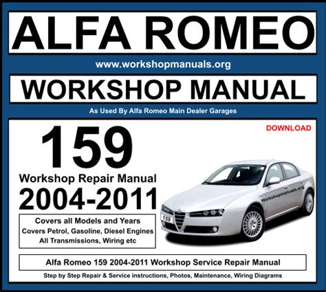 alfa 159 workshop manual Kindle Editon