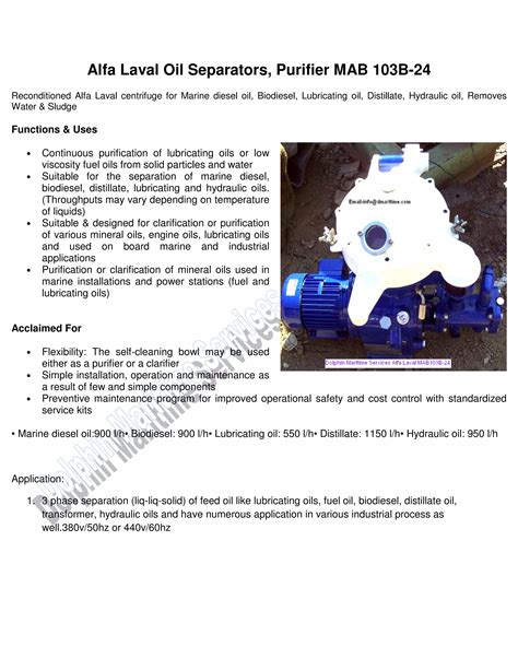 alfa laval separator operating manual mapx 207 Epub