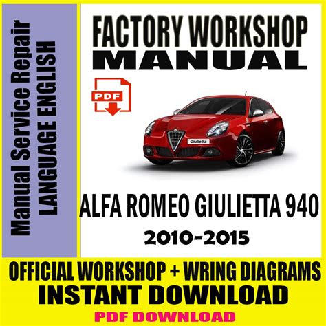alfa romeo giulietta 940 workshop manual pdf Doc