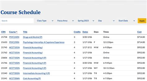 Alfrd State Real Time Course Catalog