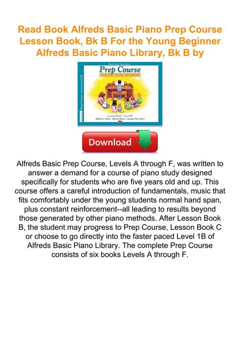 alfreds basic piano prep course lesson book bk f for the young beginner alfreds basic piano library Epub