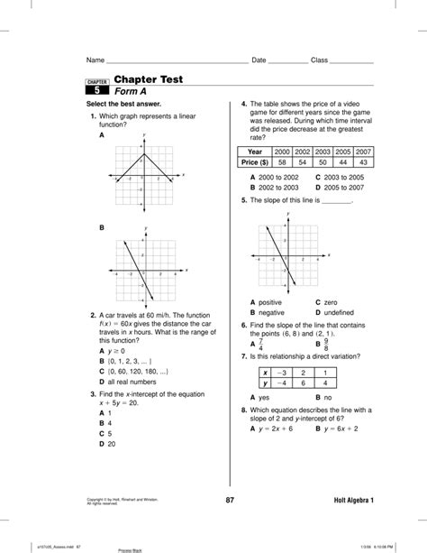 algebra 1 chapter 2 answer key PDF