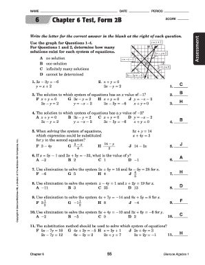 algebra 1 chapter 6 test answers Doc