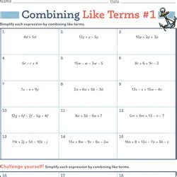 algebra 1 common core worksheets 3rd Reader