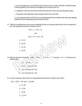algebra 1 eoc recovery activities answers Doc