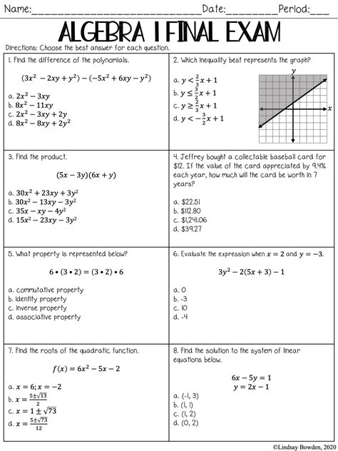 algebra 1 test and answers Reader