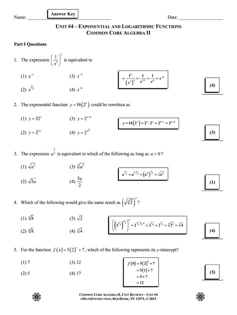 algebra 1 workbook common core answers PDF