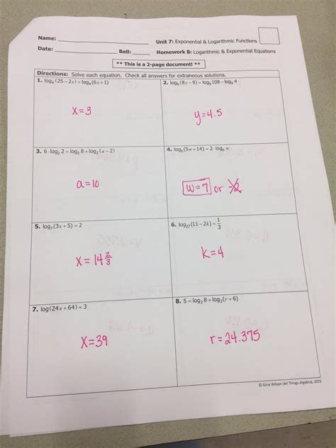 algebra 2 answer keys Doc