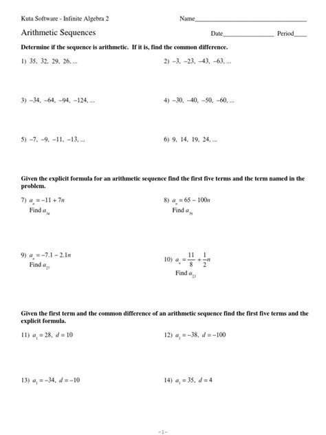 algebra 2 arithmetic sequences answer key Ebook Epub
