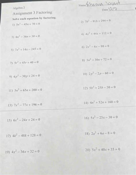 algebra 2 assignment simplify id 1 Doc