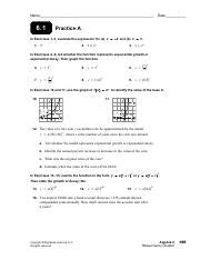 algebra 2 chapter 6 practice workbook PDF