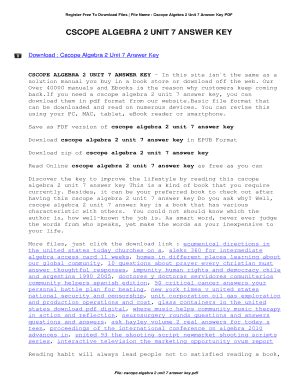 algebra 2 cscope test key Epub