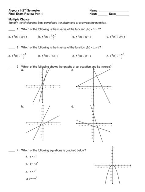 algebra 2 final test form k answers Kindle Editon