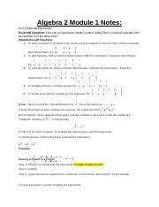 algebra 2 flvs module 1 pretest Doc