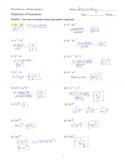 algebra 2 properties of exponents answers Kindle Editon
