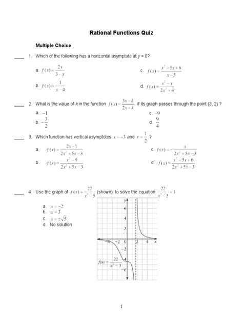 algebra 2 rational functions exam Kindle Editon
