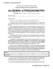 algebra 2 trig regents june 2012 answers explained PDF