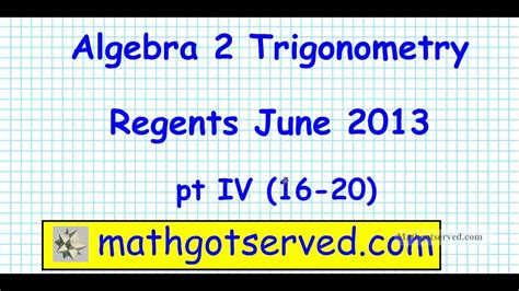 algebra 2 trigonometry answers june 2013 Doc