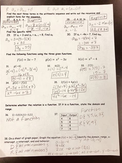 algebra 2 unit 4 assignment 1 answers Epub