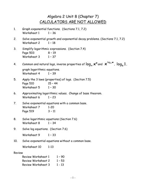 algebra 2 unit 8 quiz PDF