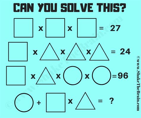 algebra brain teasers with answers PDF