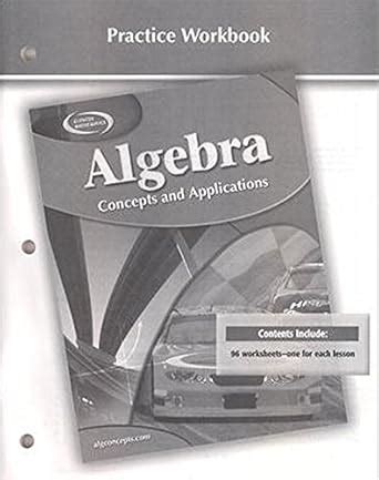 algebra concepts and applications practice workbook answers PDF