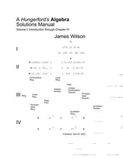 algebra hungerford solutions manual Epub