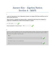 algebra nation section 4 workbook answers Reader