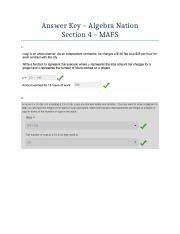 algebra nation section 4 workbook answers Reader