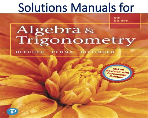 algebra trigonometry 5th edition solutions manual PDF