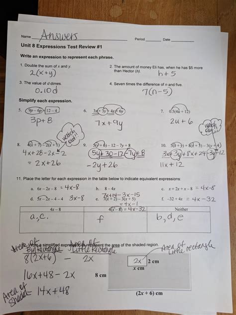 algebra unit 8 test answers Kindle Editon