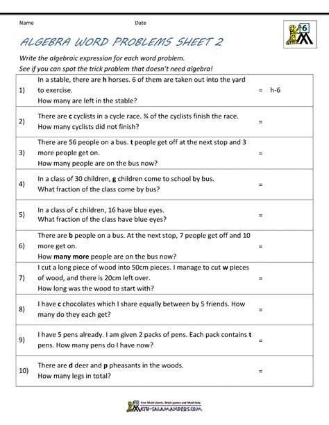 algebra word problem answers Epub