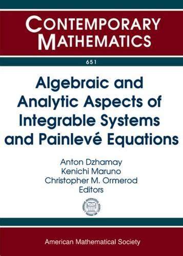 algebraic integrable equations contemporary mathematics Epub