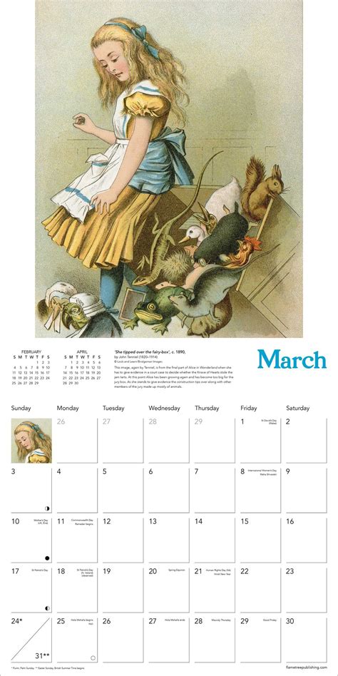 alice in wonderland 2011 calendar Epub