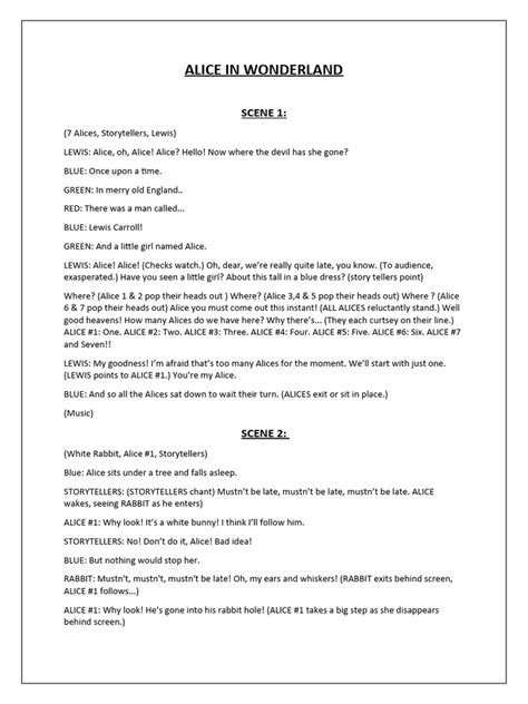 alice in wonderland jr script Ebook Epub