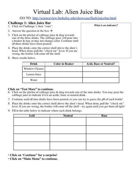 alien juice bar worksheet answers Epub