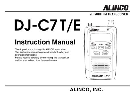 alinco manual user guide Epub