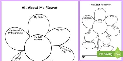 all about me flower template Epub