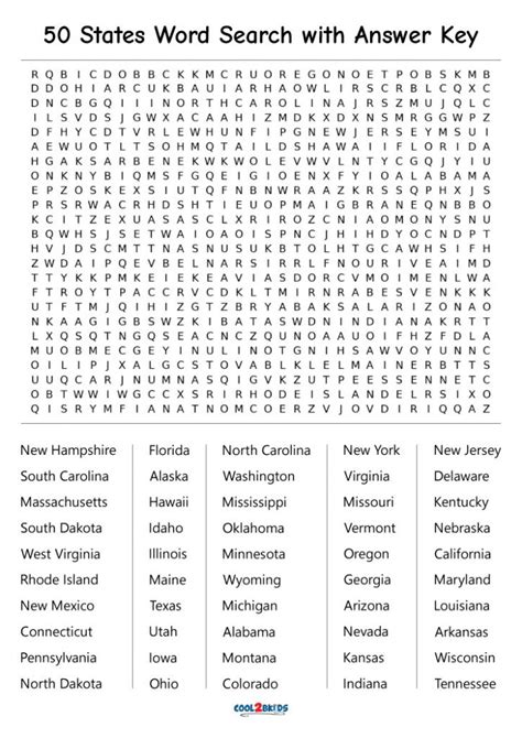 all about the states search a word puzzles Reader