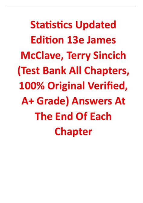 all answers for james mcclave statistics Doc