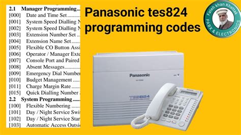 all codes for panasonic tes824 pdf Doc