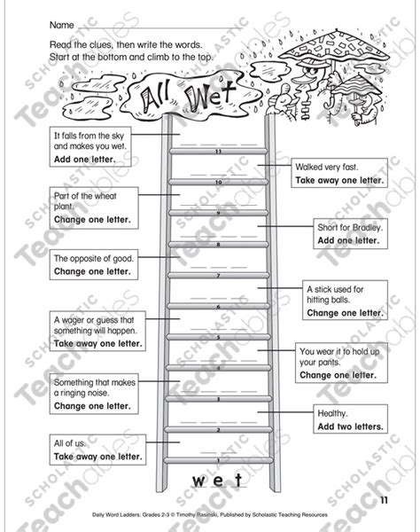 all wet word ladder answers 2 3 PDF