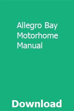 allegro bay motorhome manual pdf Reader