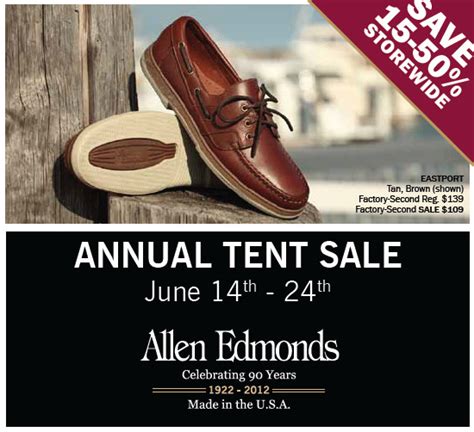 allen edmonds tent sale 2023